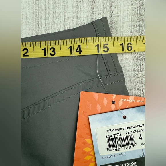 NWT! Outdoor Research Expressa Skort Lined Skirt Travel Hike Gray Sz 4 Womens - Picture 8 of 8